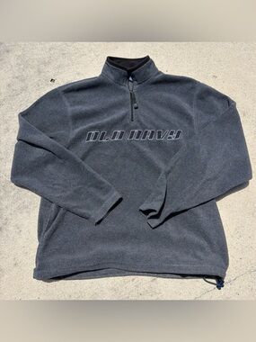 Old Navy Men's Dark Gray Quarter-Zip Fleece Pullover